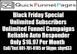 Black Friday Special | Cyber Monday Special | Email Power System | Quick Funnel Pages